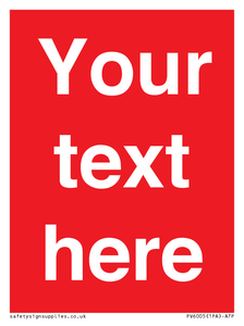 Custom Prohibition: Blank (red) sign